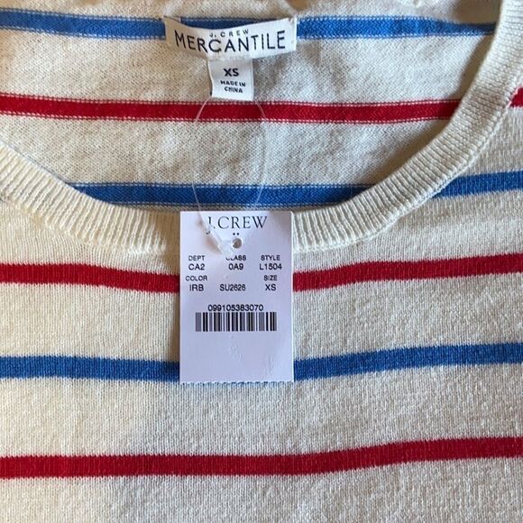 WOMEN’S J. Crew Mercantile striped crew neck sweater Size XS - Picture 6 of 7